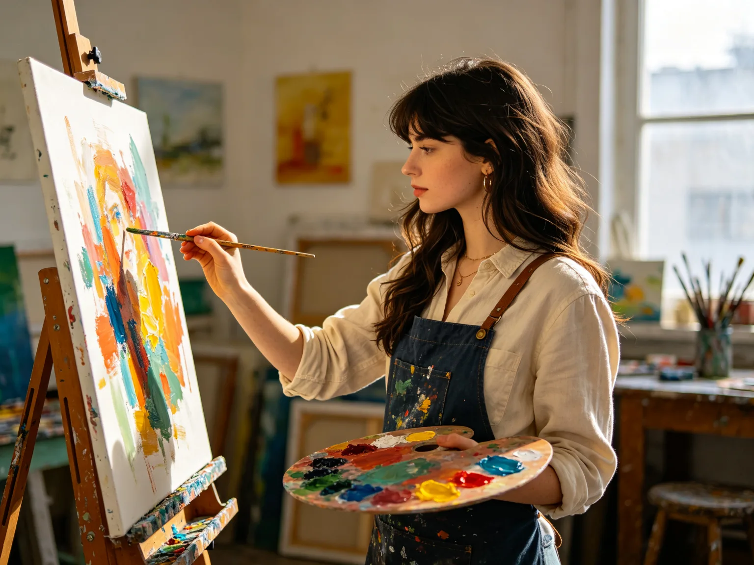AI girlfriend painting style