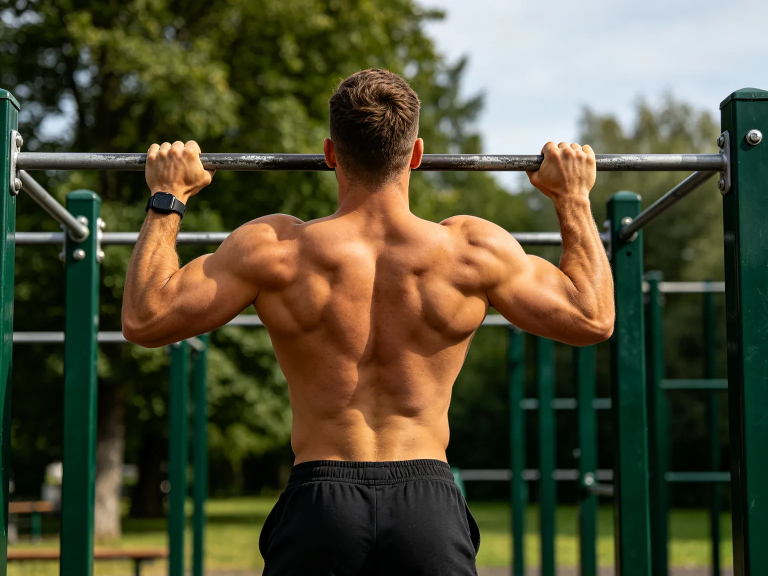 AI muscle transformation pull ups