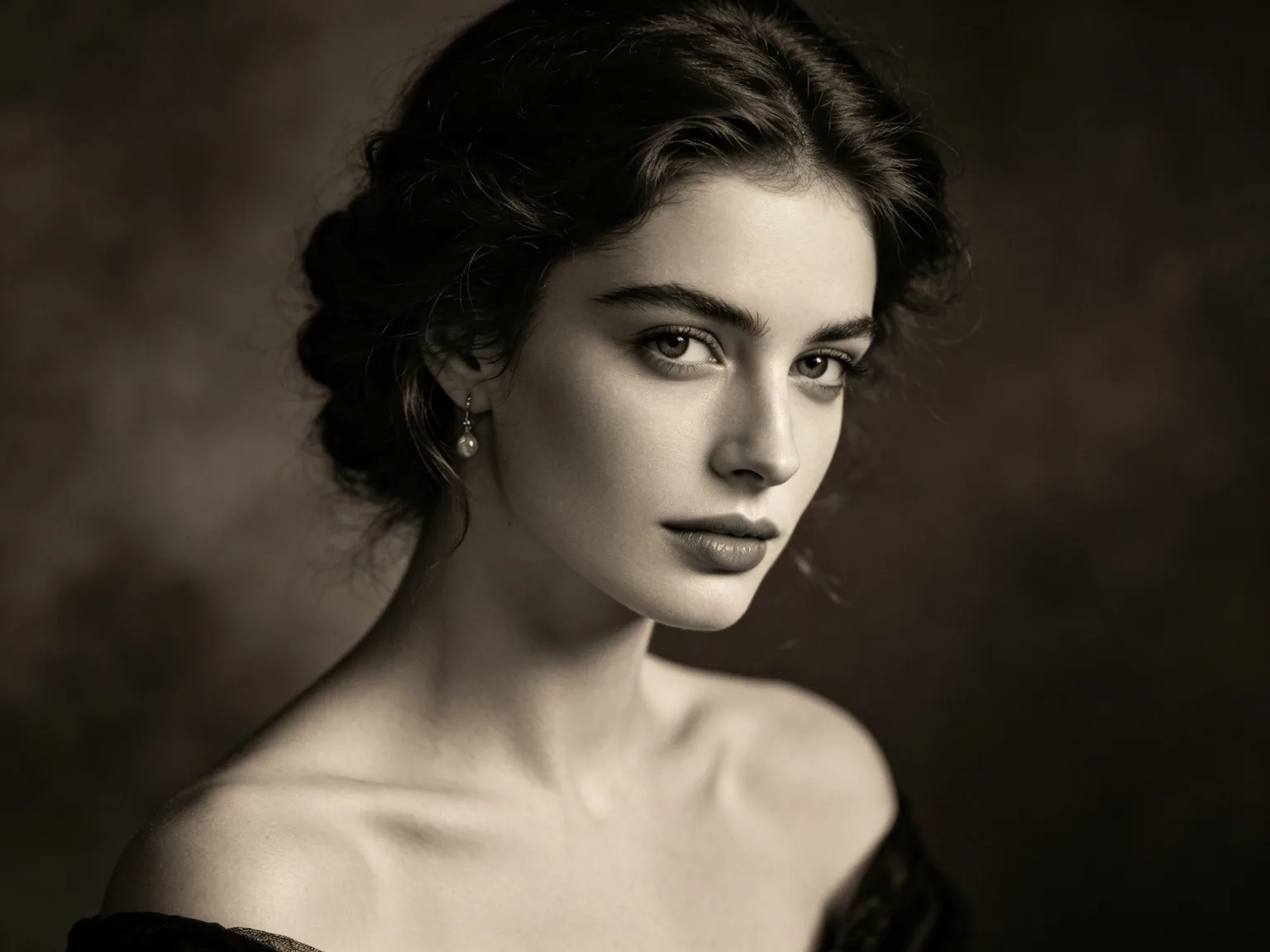 Timeless black and white portrait